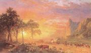 Albert Bierstadt The Oregon Trail painting